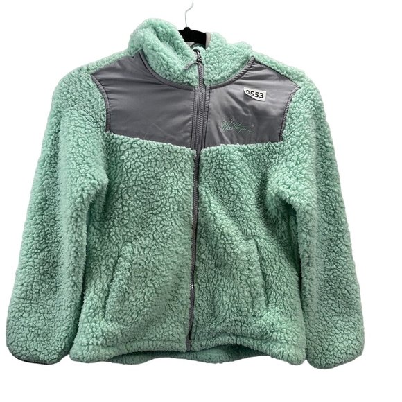 Weatherproof Girl's Green Jacket Hoodie Outerwear Size M 10-12 - Picture 1 of 16